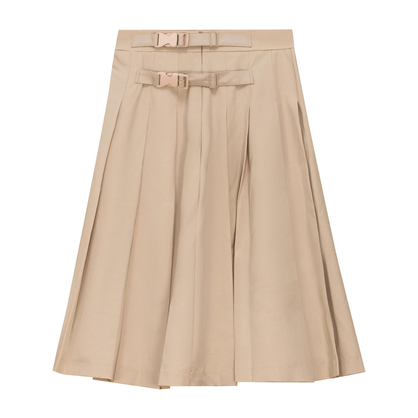Pleated Skirt with Belt Wheat