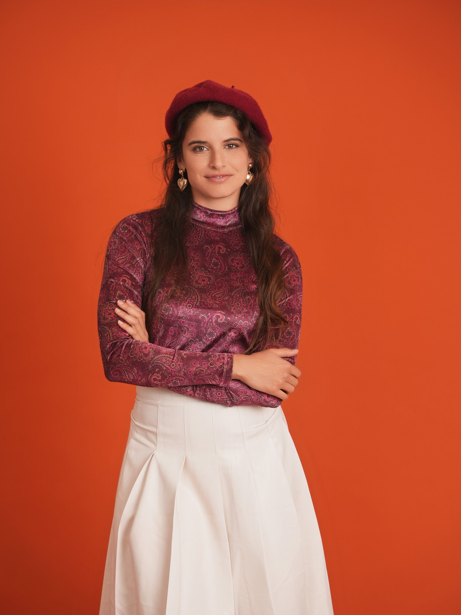 Paisley Stretch Knit Top