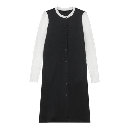 Modal Ponte Dress Black Off White