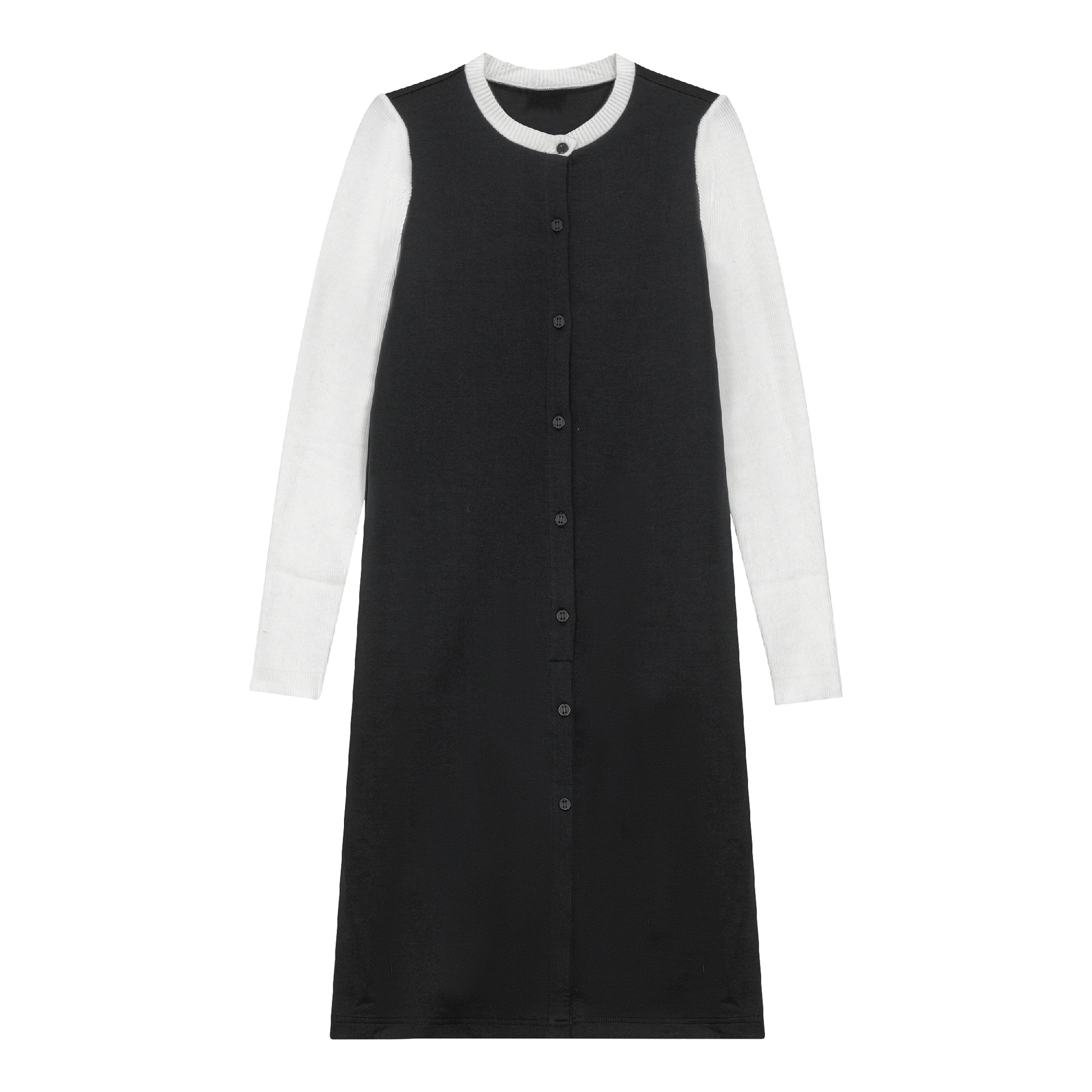 Modal Ponte Dress Black Off White