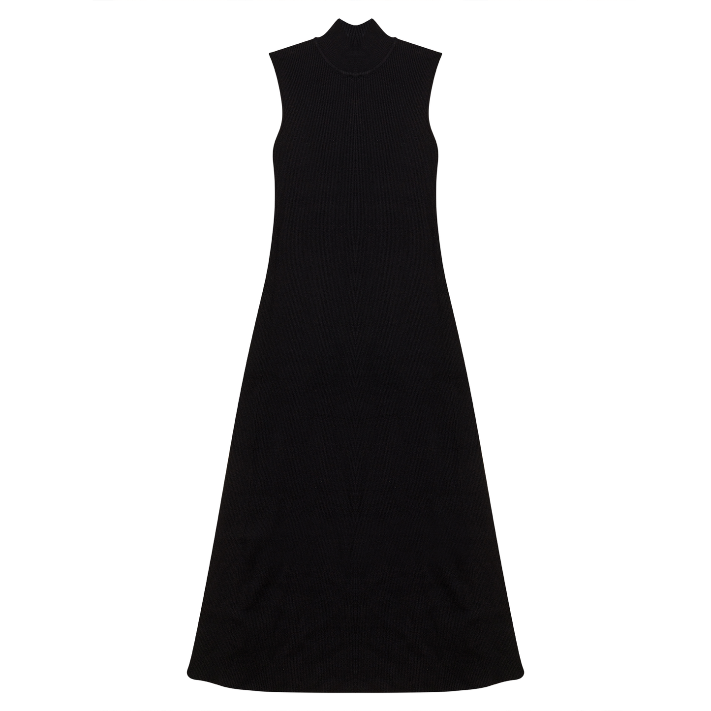 Mock Neck Ribbed Jumper Black