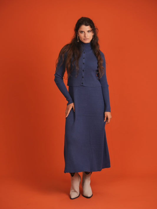 Mock Neck Ribbed Jumper