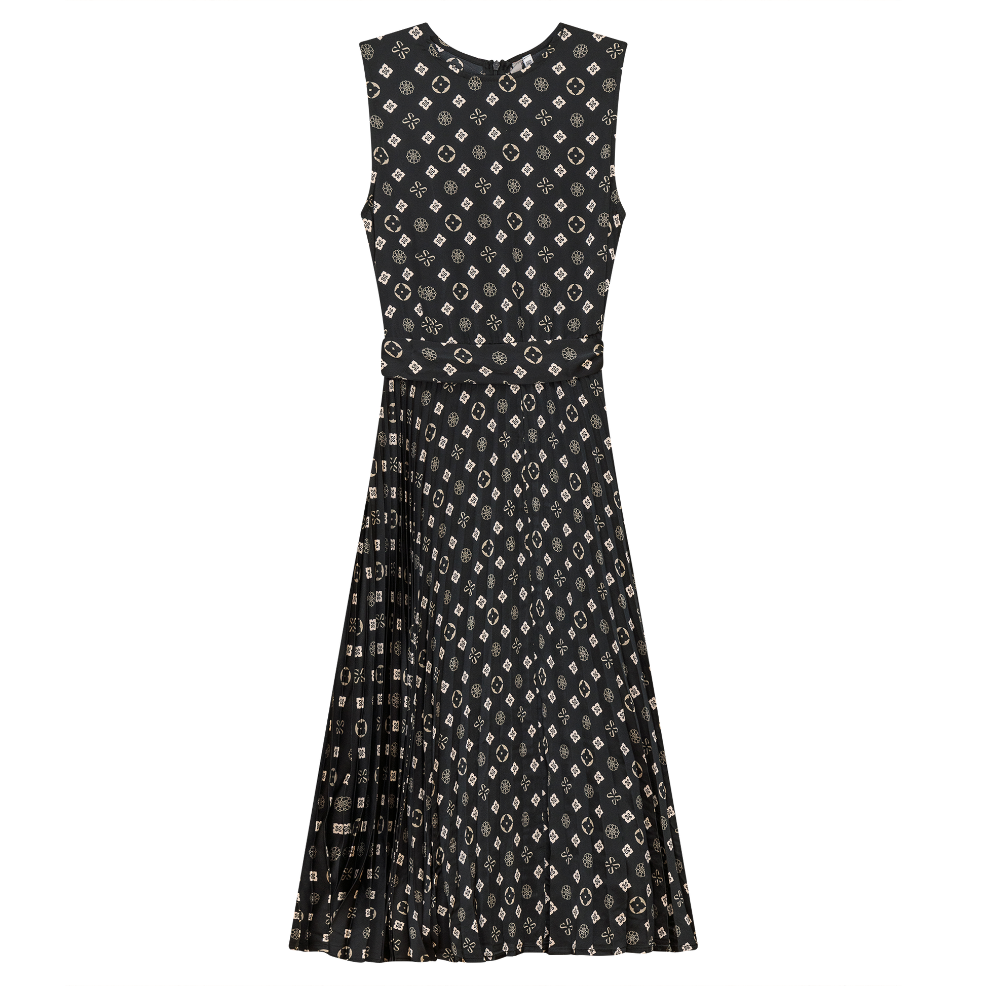 Slinky Printed Midi Jumper Black