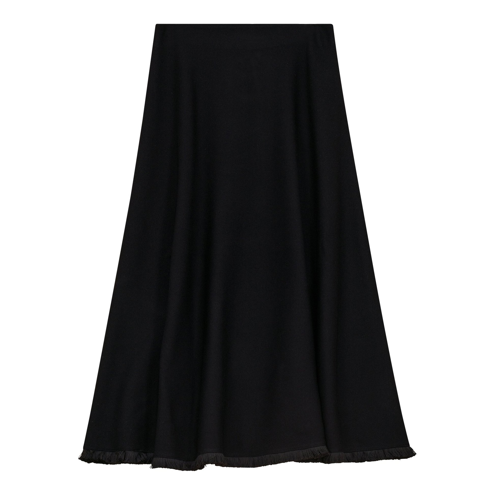 Knit Flared Skirt Black