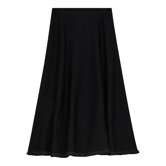 Knit Flared Skirt Black