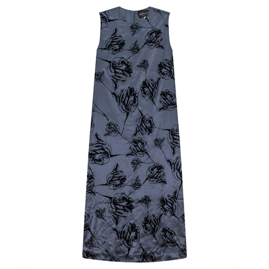 Maternity Velvet Flocked Midi Jumper Black