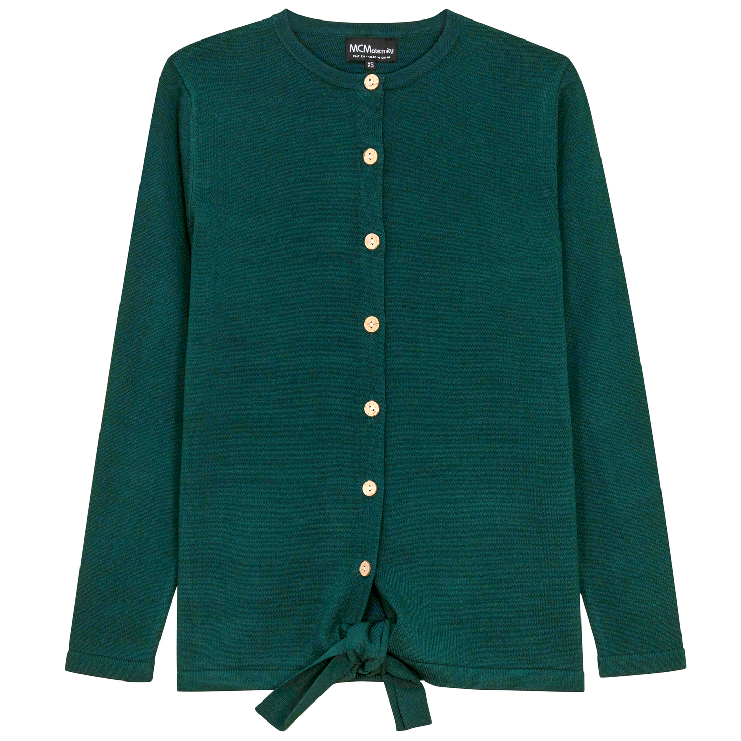 Maternity Tie Knit Cardigan Deep Teal