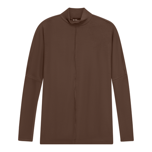 Maternity Dolman Turtle Neck Sweater Light Coffee