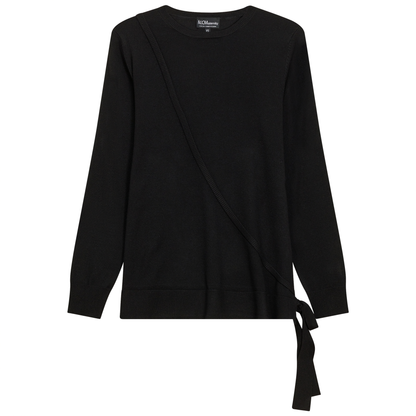 Maternity Fake Wrap Sweater Black