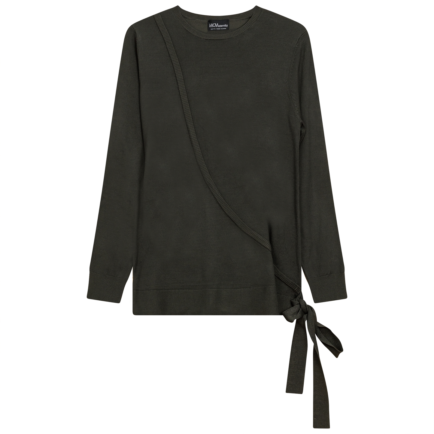 Maternity Fake Wrap Sweater Dark Olive