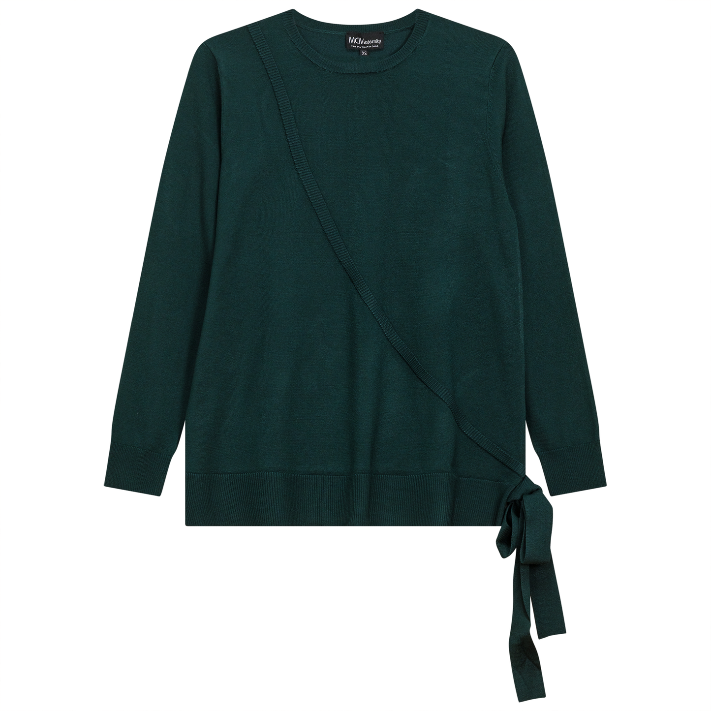 Maternity Fake Wrap Sweater Forest