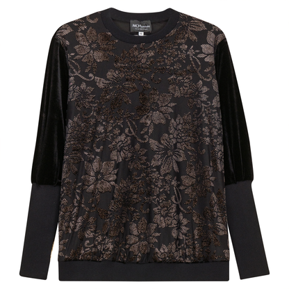 Maternity Burnout Velour Top