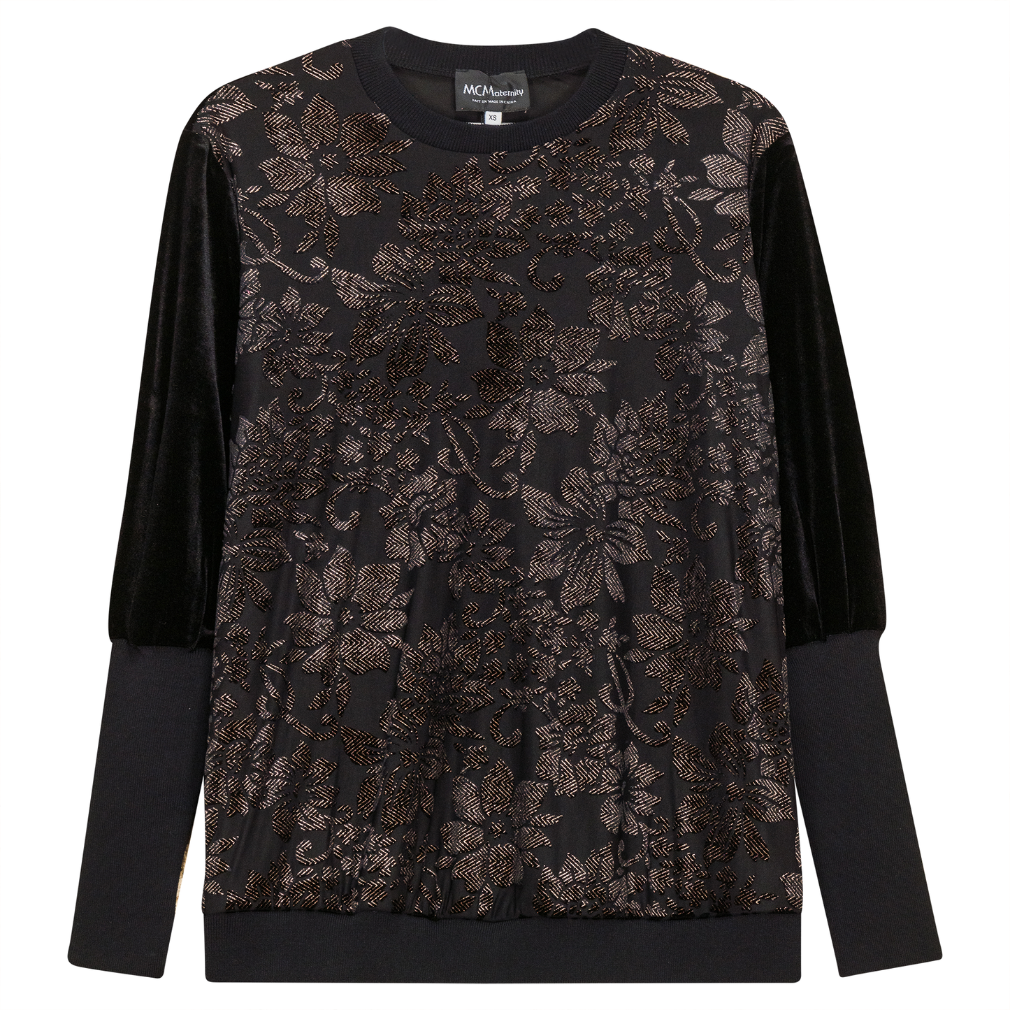 Maternity Burnout Velour Top