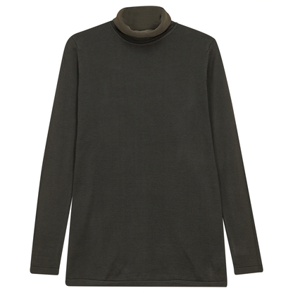 Maternity Thin Knit Turtleneck Dark Olive