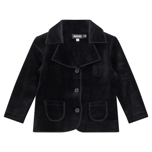 Crest Velour Jacket Black