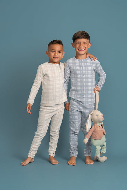 Brushed Rib Plaid 2Pc Set