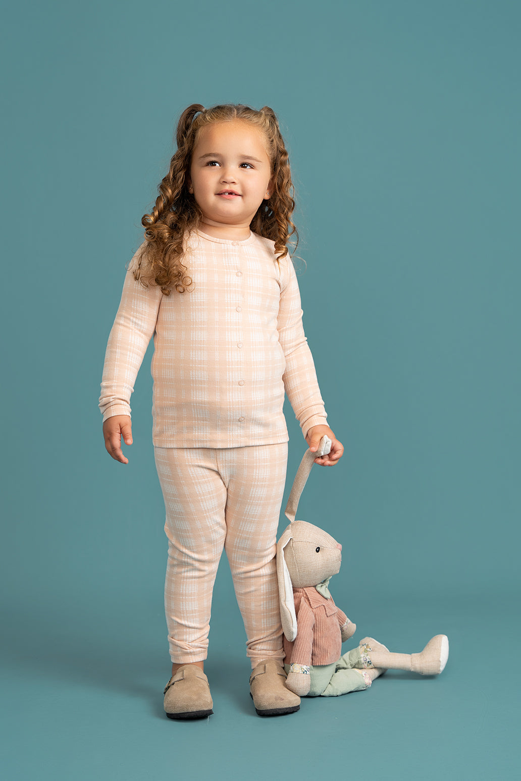 Brushed Rib Plaid 2Pc Set