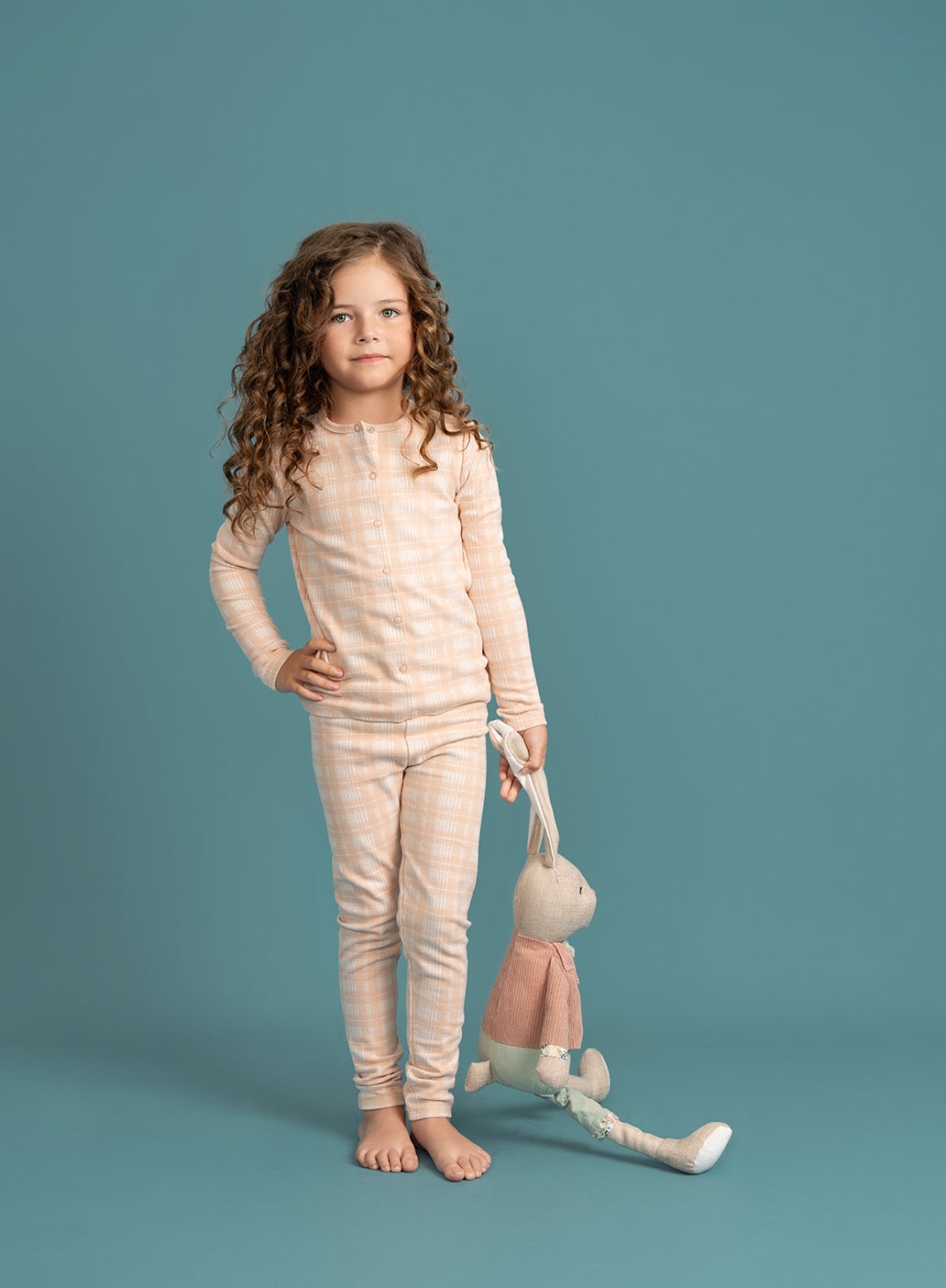 Brushed Rib Plaid 2Pc Set