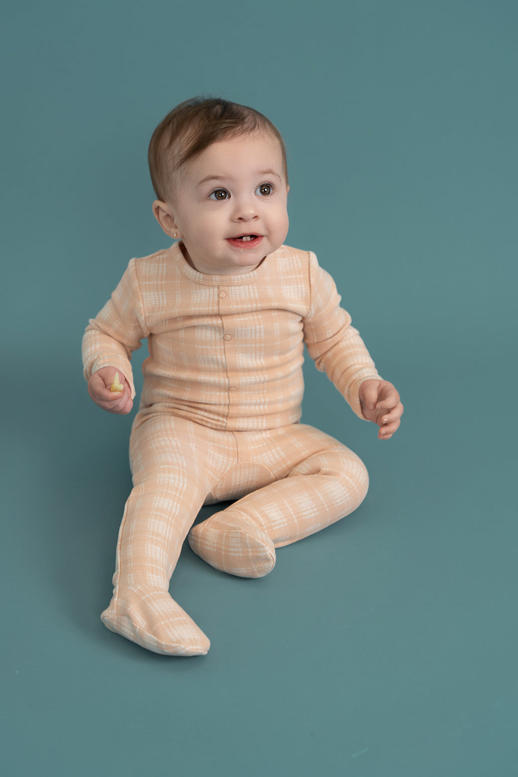 Brushed Rib Plaid Onesie