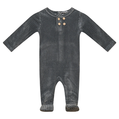 Velour Onesie Black
