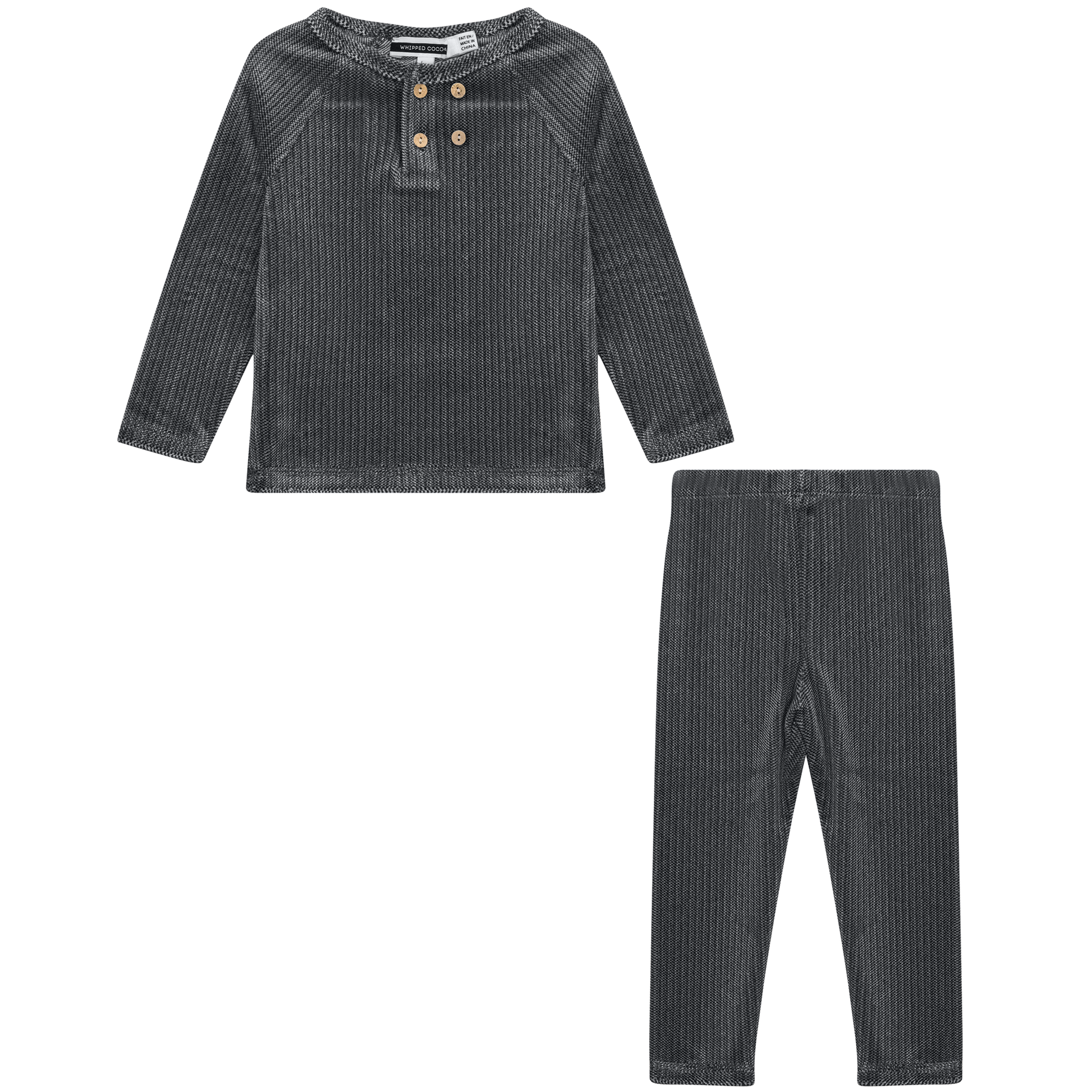 Velour 2PC Set Black