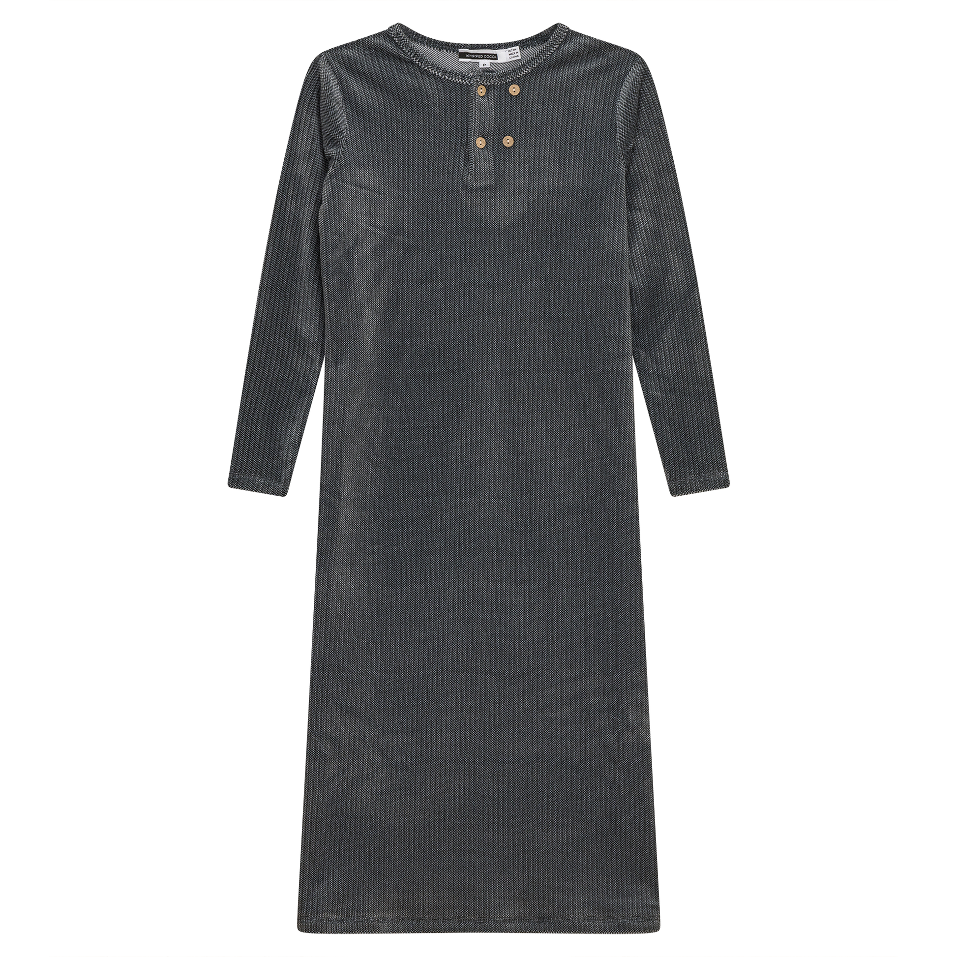 Velour Night Gown Black