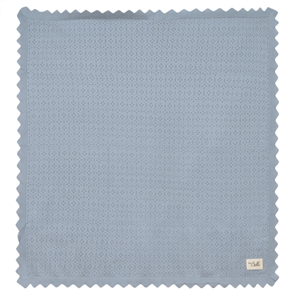 Pointelle Knit Blanket Blue One Size