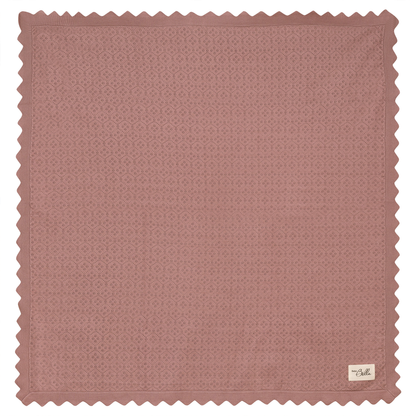 Pointelle Knit Blanket Dark Blush One Size