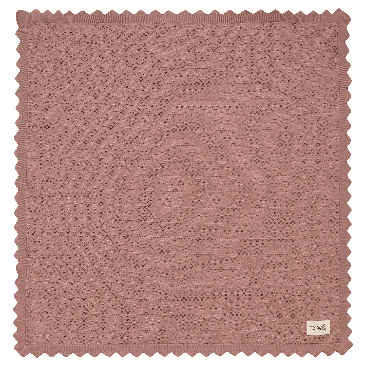 Pointelle Knit Blanket Dark Blush One Size