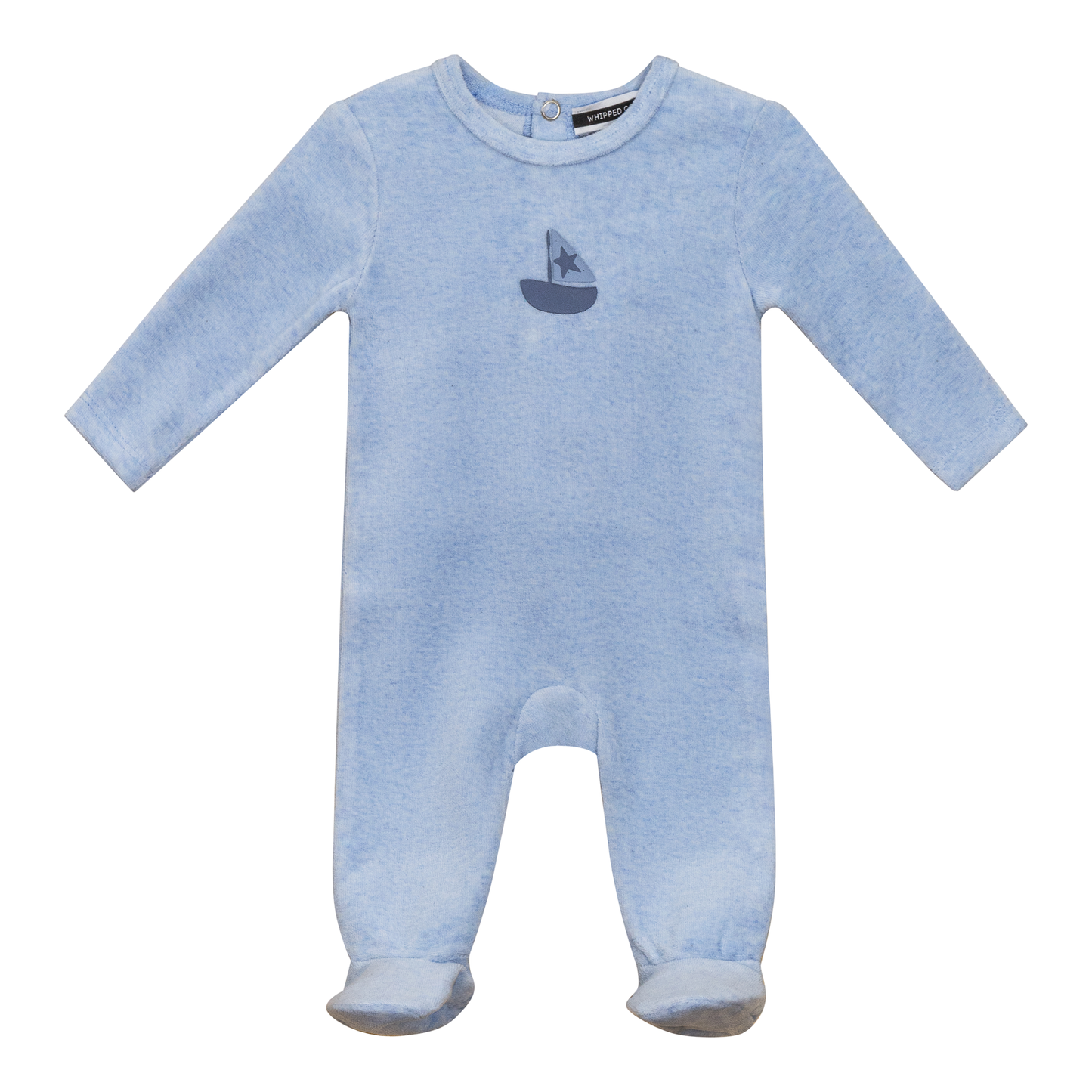 Boat Print Onesie Blue