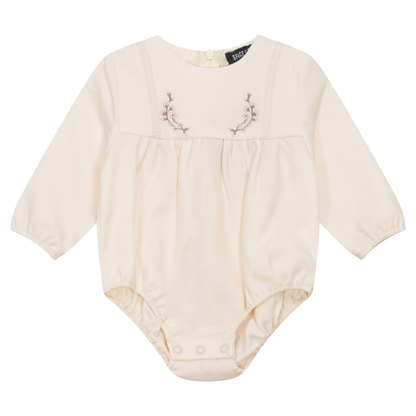 Floral Embroidered Bubble Cream