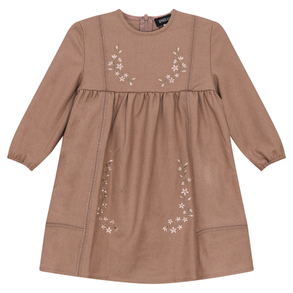 Floral Embroidered Dress Pink