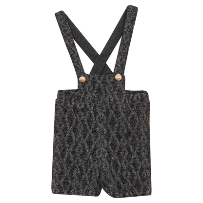 Textured Knit Overall Charcoal Mix