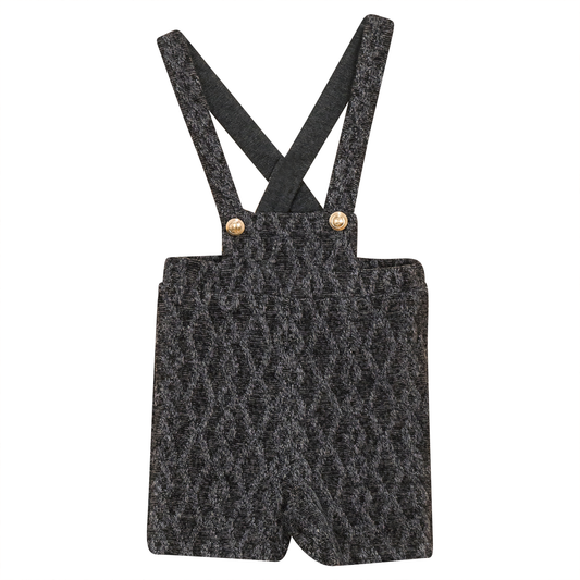 Textured Knit Overall Charcoal Mix