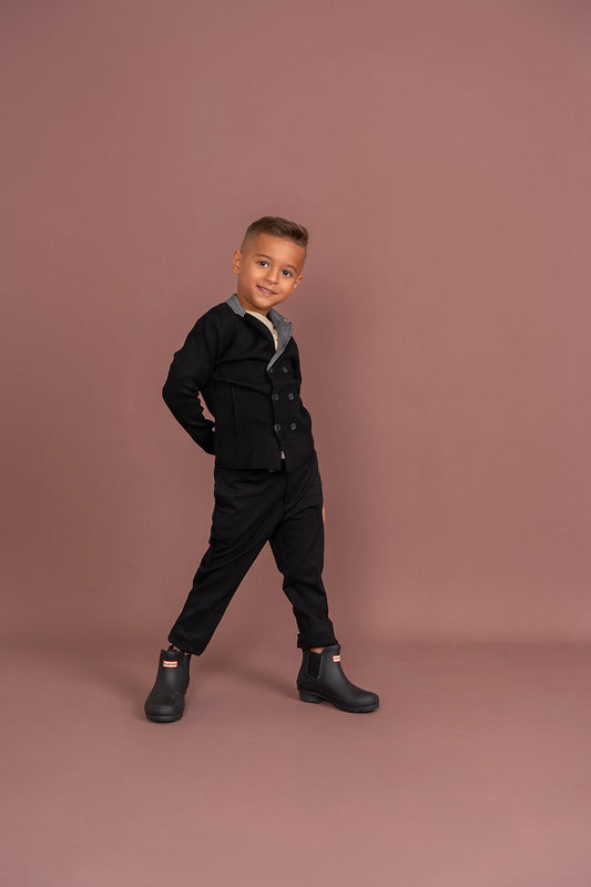 Double Breated Knit Blazer