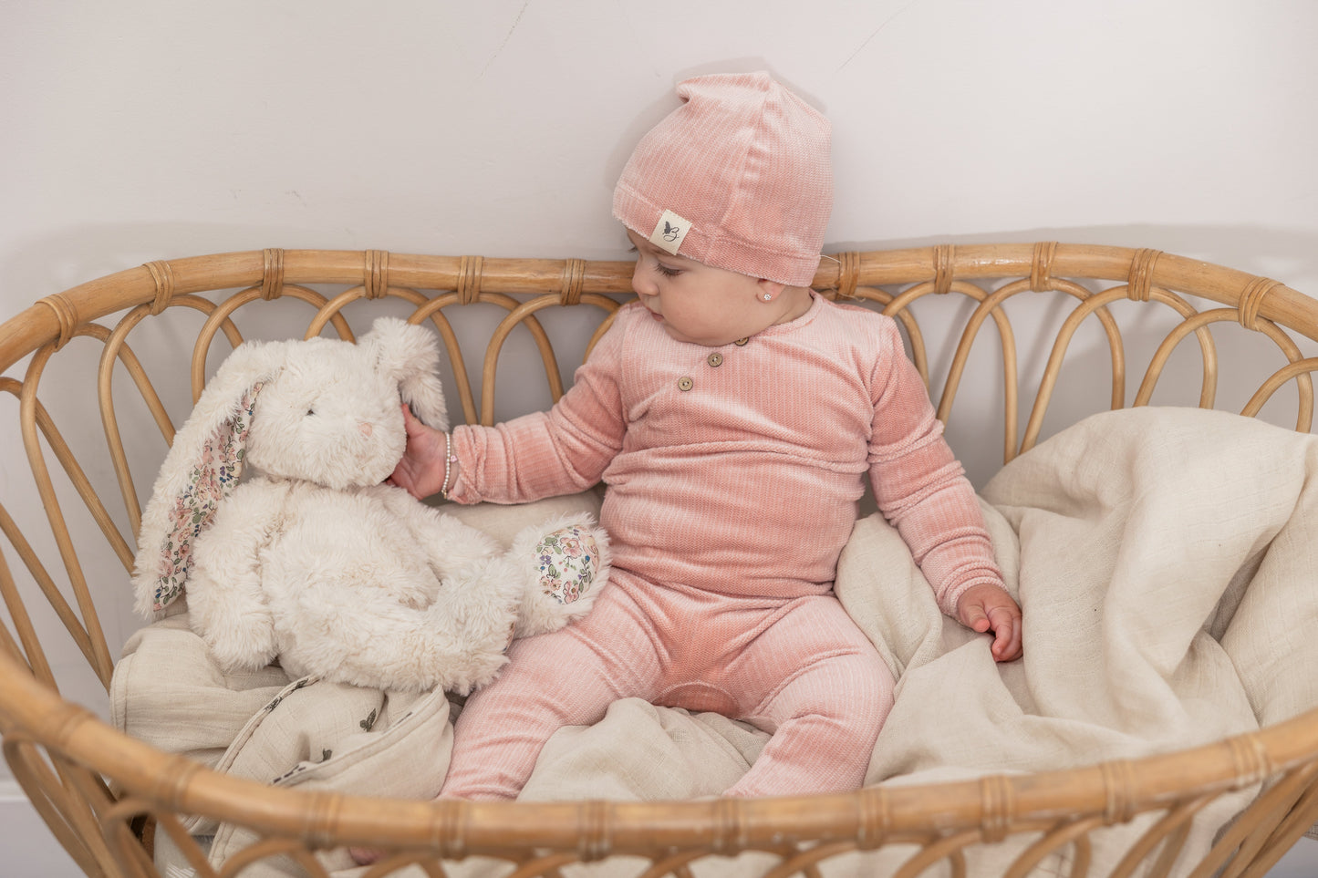 Fake Wrap Onesie with Hat