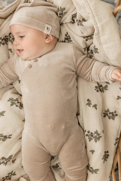 Fake Wrap Onesie with Hat