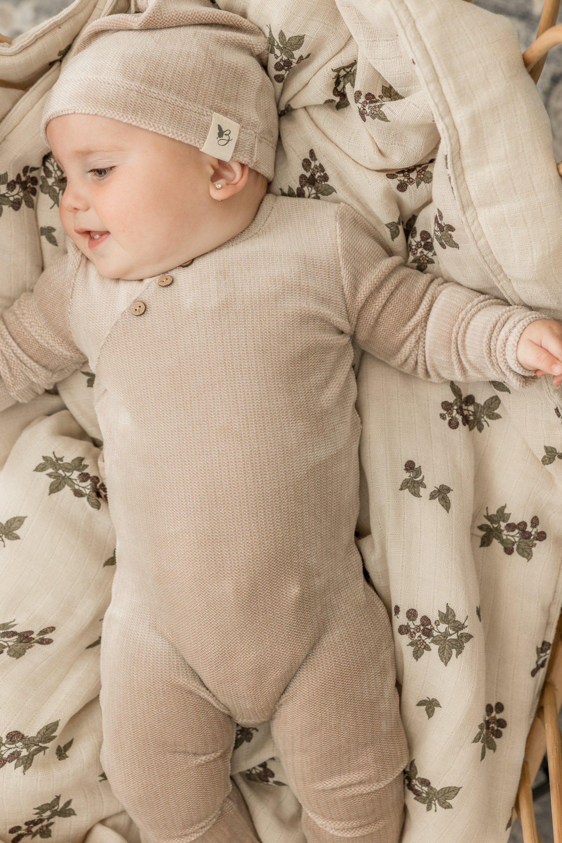 Fake Wrap Onesie with Hat