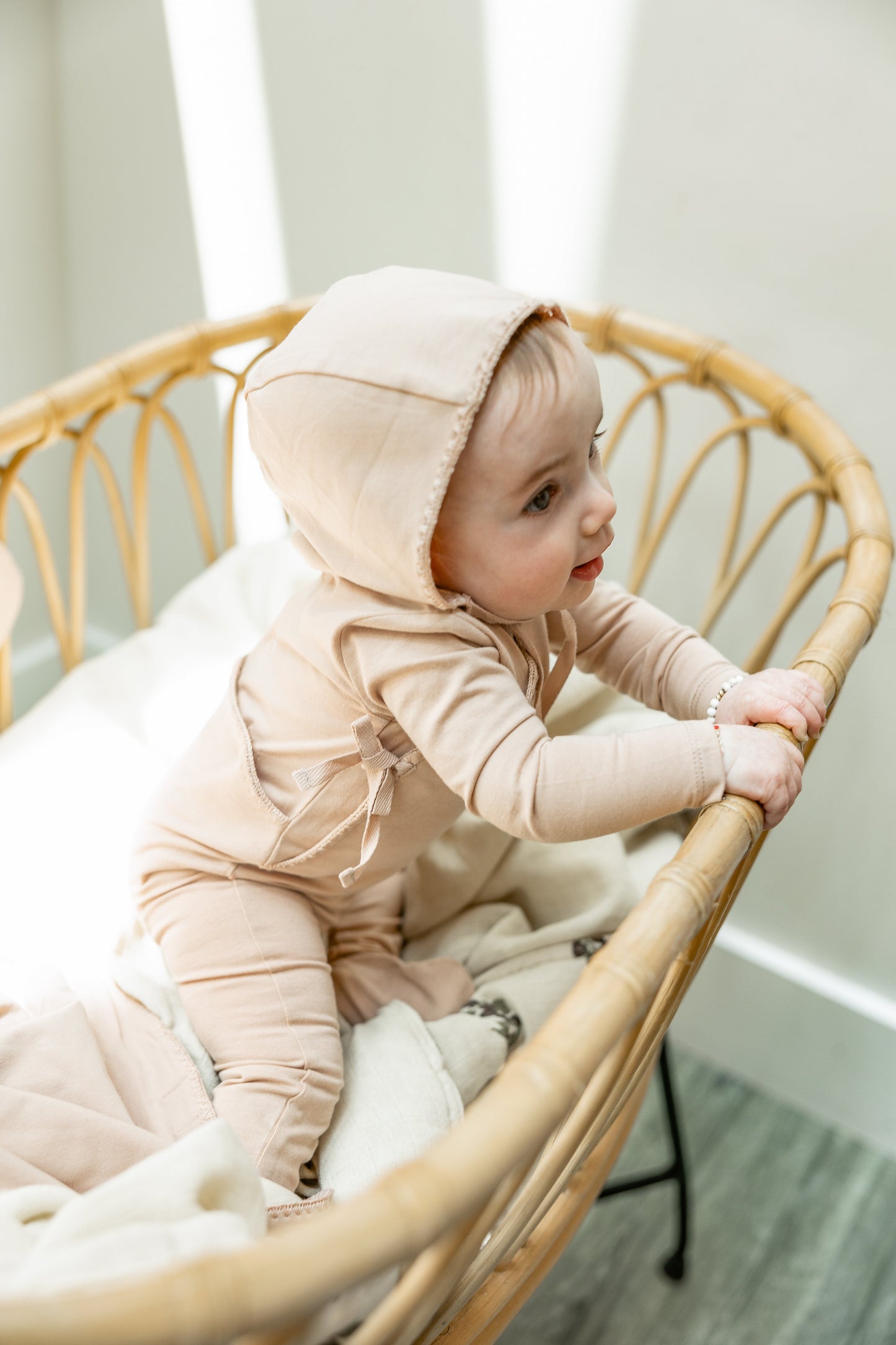 Knitted Wrap Onesie with Bonnet