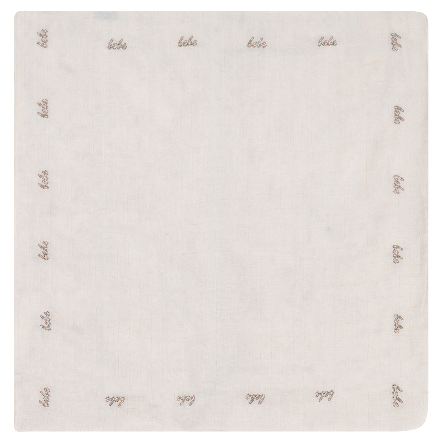 Bebe Embroidered Swaddle Off White Beige One Size