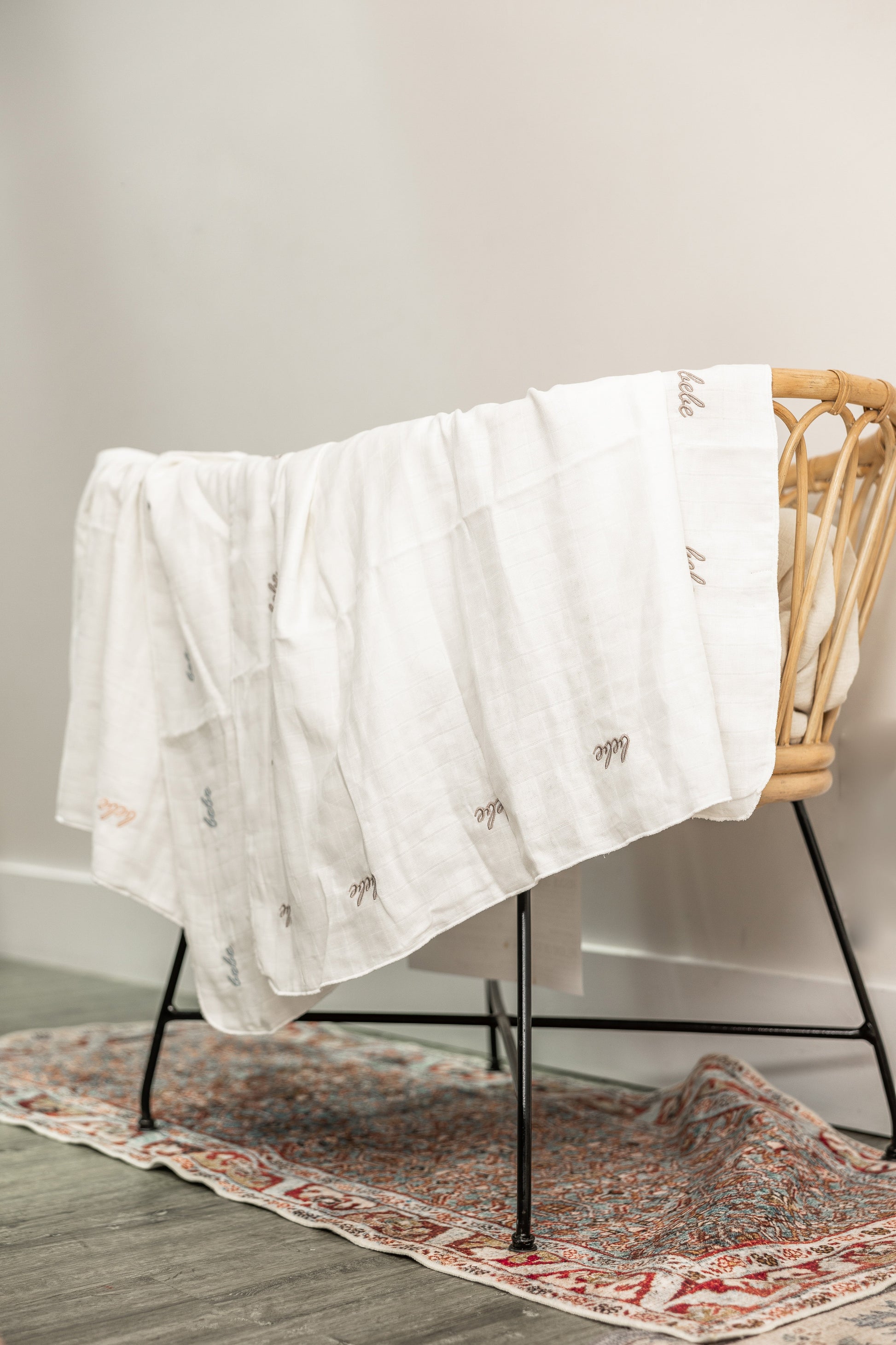 Bebe Embroidered Swaddle