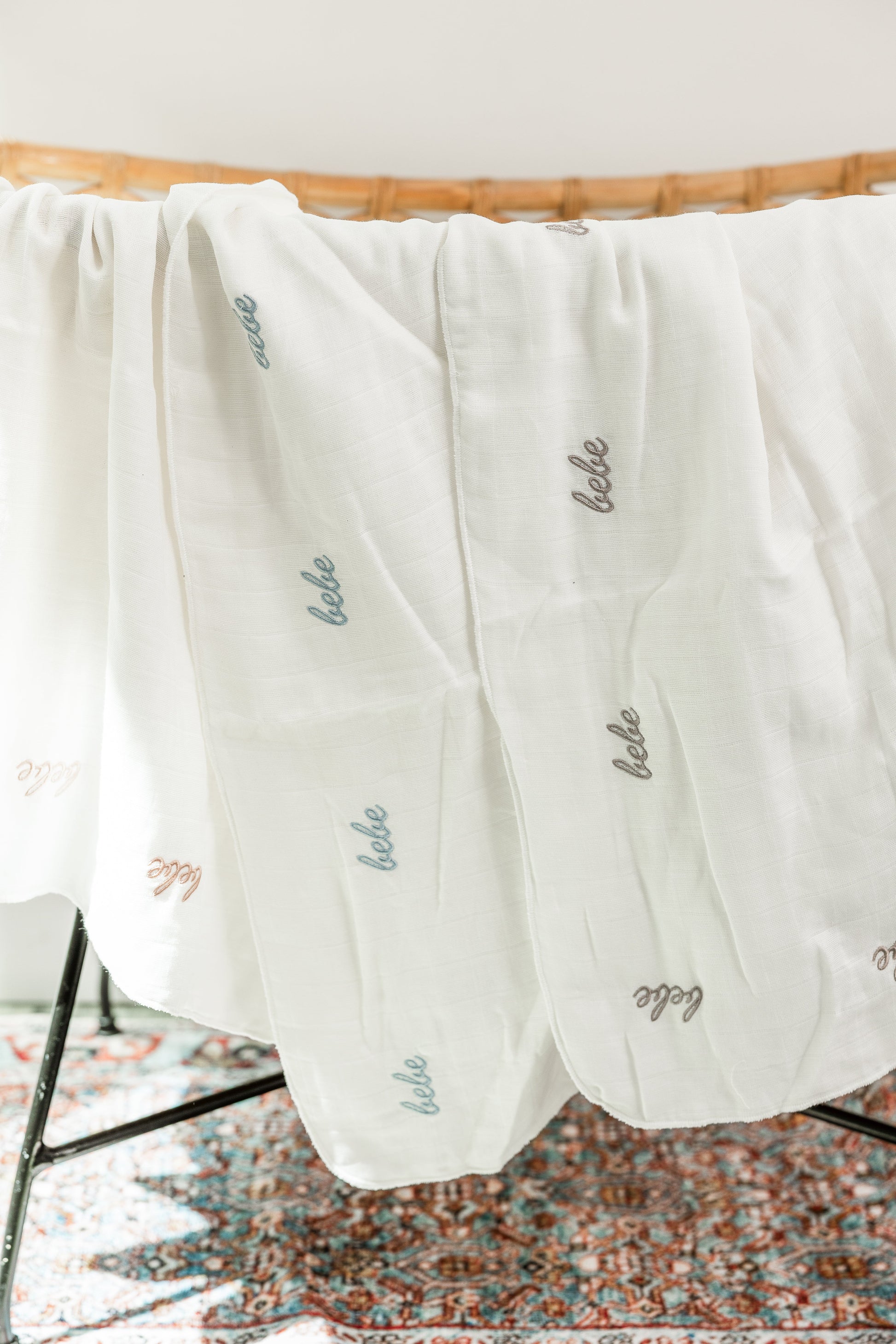 Bebe Embroidered Swaddle