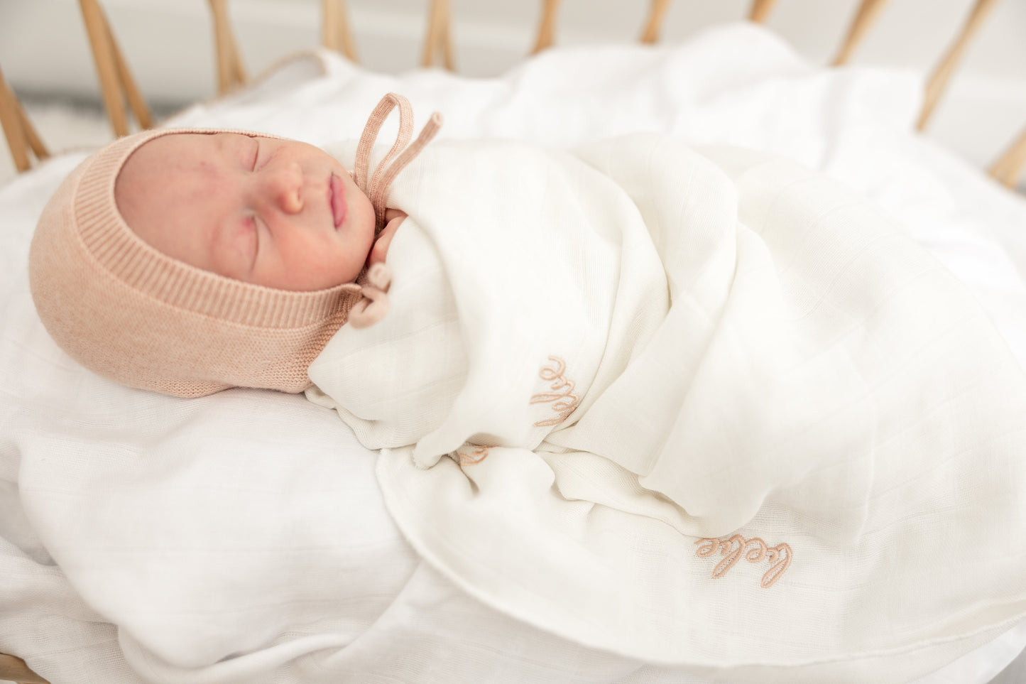 Bebe Embroidered Swaddle
