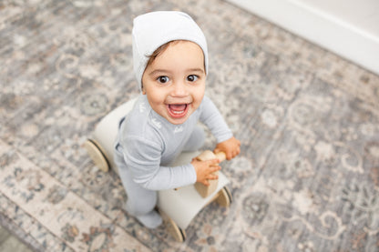 Bebe Embroidered Velour Onesie with Hat