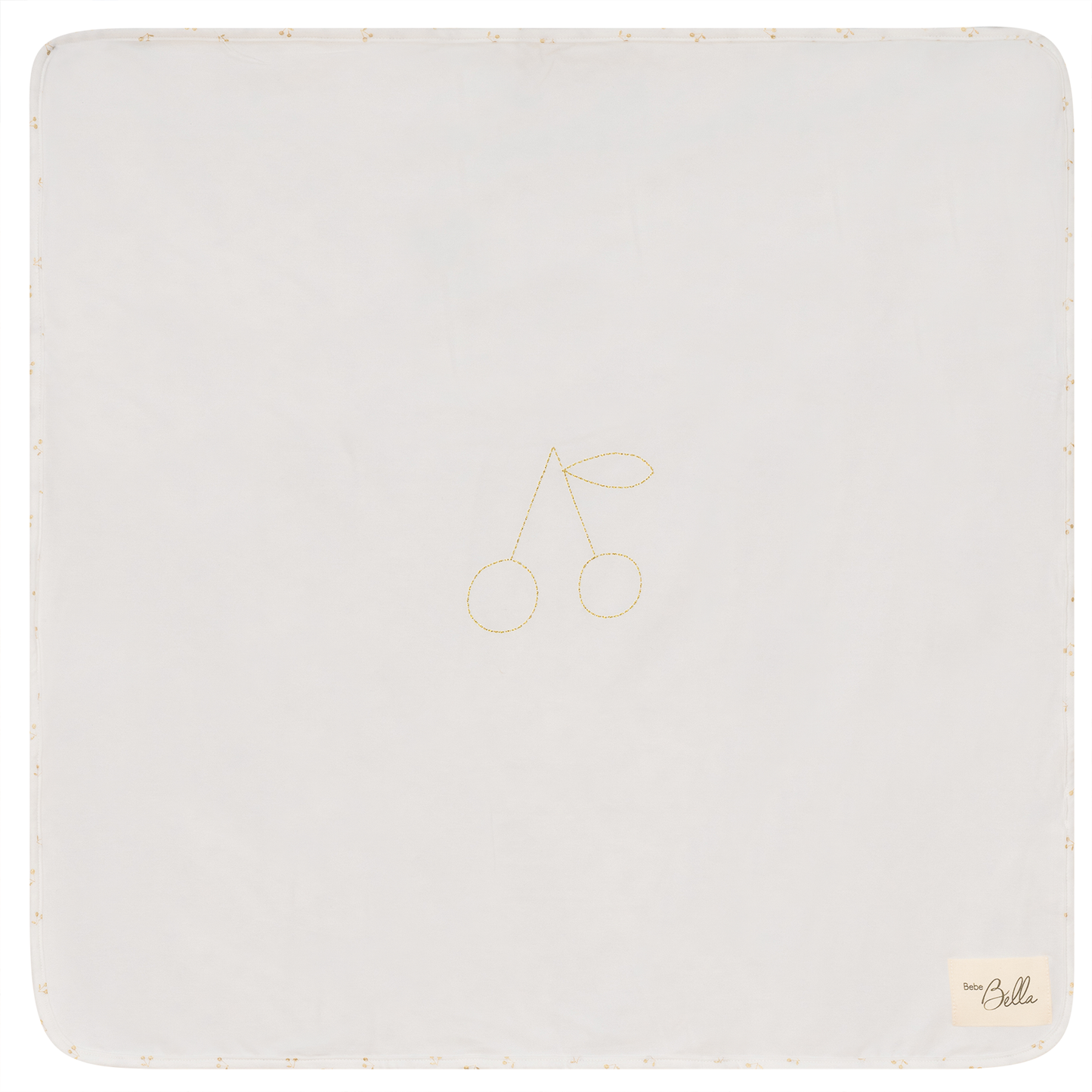 Cherry Print Blanket White One Size