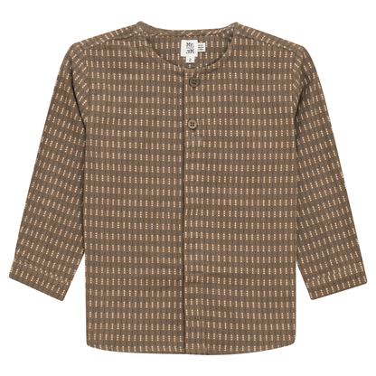 Woven Button Down Shirt Cocoa