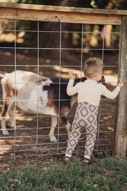 Diamond Knit Overall Set