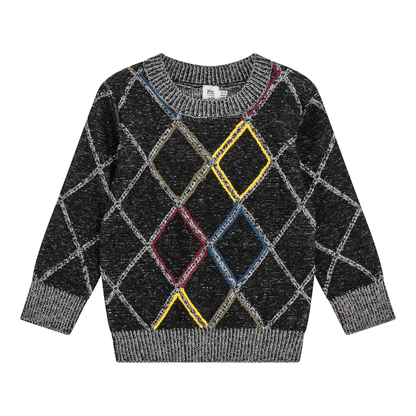 Diamond Stitch Sweater Black