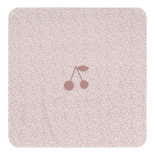 Cherry Print Blanket Off White Rose One Size