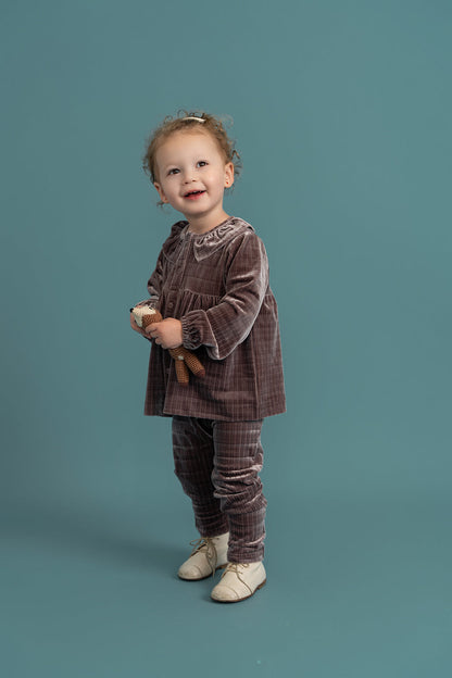 Plaid Velour 2Pc Set